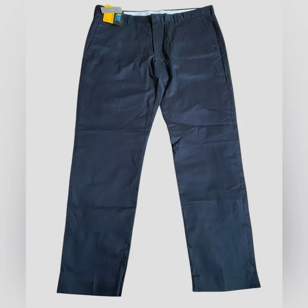 NWT J. Crew Ludlow Men's Slim-fit Pants Size 38x32 3XDRY Dark Navy Chinos Preppy
